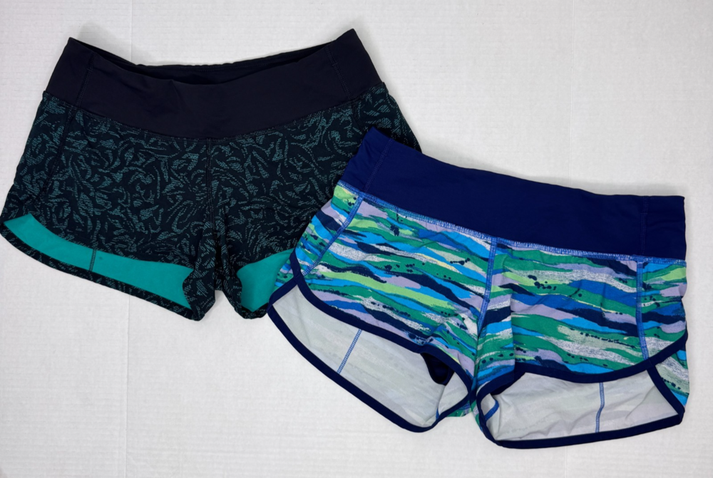 Lululemon Speed Shorts Womens size 4 Lot Bundle Running Gym Athletic Run 2.5"